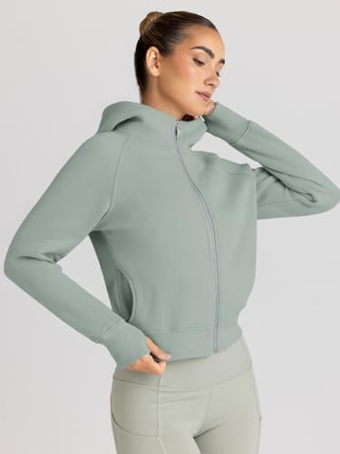 Image of Trendy Queen Womens Zip Up Hoodies Cropped Jackets Fall Clothes 2026