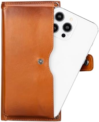 Lev Leather Hakiki Deri Kadın Cüzdan Çanta Askılı, Telefon Bölmeli, Kart ve Para Bölmeli, 12 Kart Yuvası, Fermuarlı Bölme, Çıkarılabilir Askılı Hakiki Deri Cüzdan Çanta (Rustik Taba) - Görsel 2