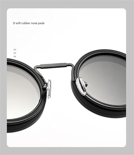 Preferablen Sunglasses, Adjustable Tint Rounded Polarized Lenses Retro Sunglasses, UV Protection Personalized Glasses Woman3