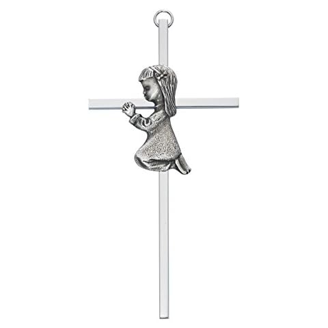6 SILVER GIRL WALL CROSS BABY INFANT CHRISTENING BAPTISM SHOWER by KeegansCatholicTreasures by KeegansCatholicTreasures Cover