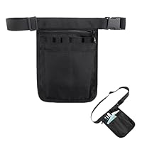 Krankenschwester Gürteltasche, Gürteltasche Einzelhandel Krankenschwester Organizer Krankenpflegetasche mit Verstellbarer Gürtel Fächern für Schere Pflegeset (Schwarz)