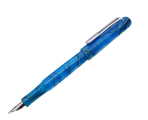 Picasso Etsandy Aurora 975 Fountain Pen, Germany Iridium Fine Nib, Sky Blue Celluloid, Executive Fountain Pens, Classic Design Picasso Etsandy Aurora 975 Fountain Pen, Germany Iridium Fine Nib, Sky Blue Celluloid, Executive Fountain Pens, Classic Design