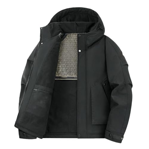 Veste d'hiver homme chaude imperméable coupe-vent avec capuche