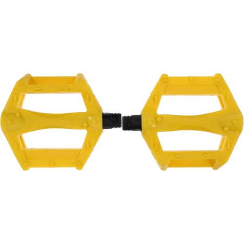 Toddmomy Pédales de Vélo Jaune pour Garçon et Filles Antidérapantes en Plastique et Fer Axe Central et Taille Polyvalente Adaptées pour Tricycle et Vélo