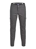 weave_type; gewebt JACK & JONES Jungen Jjipaul Jjflake Akm 542 Asphalt Noos Jr Cargo, Asphalt, 140 EU