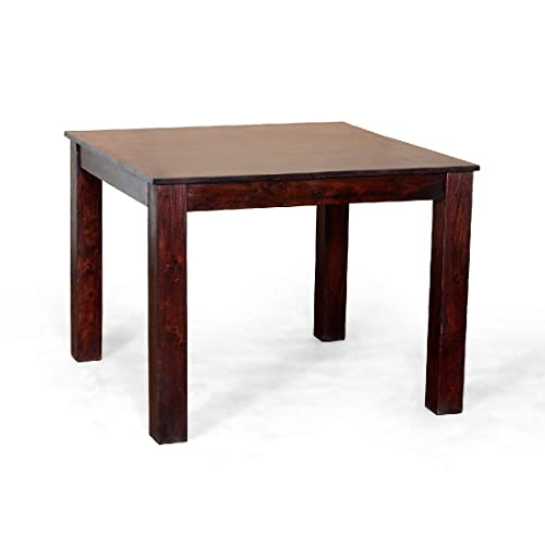 Image of Furnire Carp Sheesham Wood 4 Seater Dining Table with 4 Chairs for Living Room Home || Solid Wood Dining Room Sets Furniture for Dinner Rooms & Hotels (Walnut Finish)