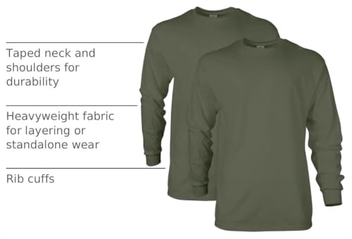 Image of Gildan Adult Ultra Cotton Long Sleeve T-Shirt, Style G2400, Multipack