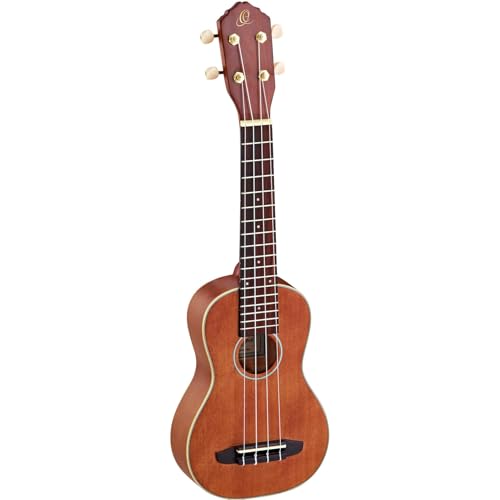 Ortega Guitars Sopran Ukulele Akustisch – Timber Series – Inklusive Gigbag – Mahagoni, Natur (RU10)