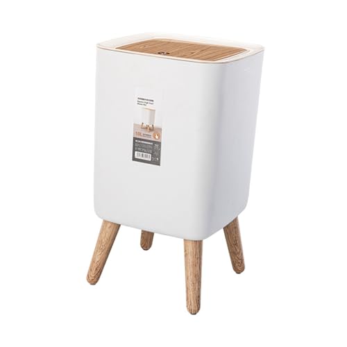 Cubo de basura para cocina y baño con sistema higiénico de tapa a presión