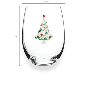 Thequeensjewelschristmastreejeweledstemlesswineglass21ozuniquegiftforwomenbirthdaycutefunholidaynotpainteddecoratedblingbedazzledrhinestone  Urban Country Home Decor The queens jewels christmas tree jeweled stemless wine glass 21 oz unique gift for women birthday cute fun holiday not painted decorated bling bedazzled rhinestone  urban country home decor