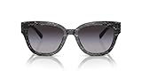 Coach HC8379U Universal Fit Sunglasses, Grey Pearl Signature C/Grey Gradient, 54 mm