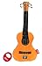 Sigikid- Guitare Hey Jude Peluche Musicale avec boîte à Musique, Recommandé dès la Naissance, 42660, Orange/Brun, Taille Unique