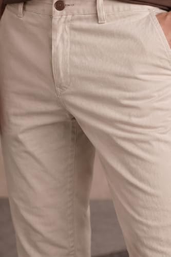 Image of Louis Philippe Men's Slim Fit Slant Pocket Made of Stretch Fabric Solid Casual Trouser