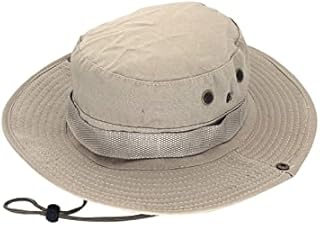 Mens Wide Brim Sun Hat Outdoor Safari Bucket Hats UV Protection Hiking Fishing Hat Travel Camping Flap Hats for Men