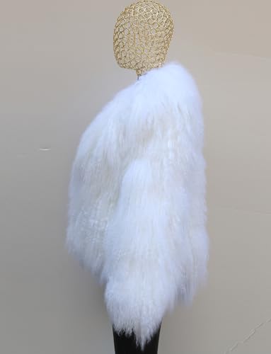 Women's Genuine Mongolia Sheep Fur Jacket Fluffy Cropped Sheep Fur Outwear3