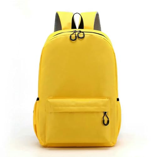 Gyios Zaino Grande in Nylon Color Caramello – da Viaggio Scolastico Unisex per L'uso Quotidiano dei Giovani-Giallo-Medio