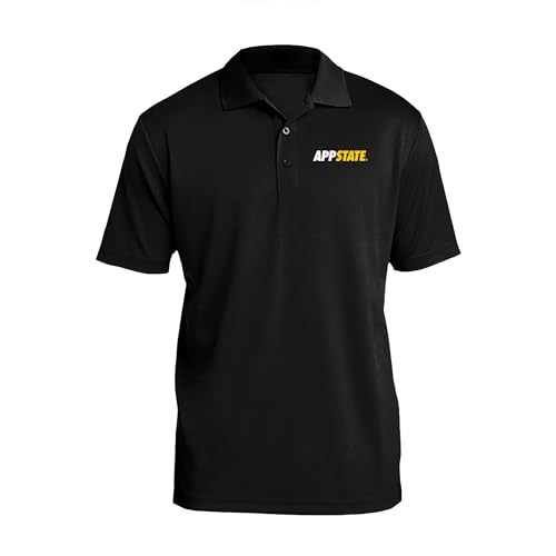UGP Campus Apparel AP07 - Appalachian State Mountaineers Primary Logo Polo - Large - Black