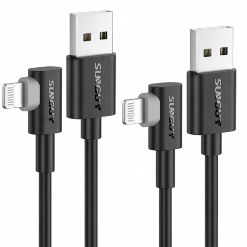 Amazon.co.jp: SUNGUY USB-A ライトニングケーブル L字型 1m 2本セット