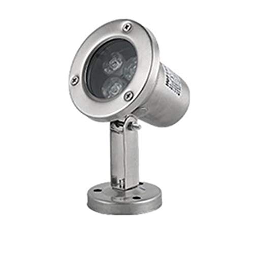 FairOnly Stainless Steel LED Underwater Light Pool Light Underwater Light Waterproof Swimming Pool Waterscape Light White 3