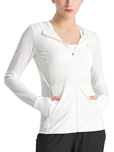 Libin UV Shirt Dames UPF 50 Sonnenschutz Hoodie Sportshirt Bovenstuk Zomer Functioneel Shirt Outdoor Loopjack Wandelen, 01-Marineblauw, M
