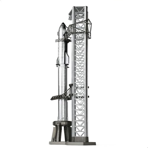 QIYUMOKE 1/400 Starship Rocket Model Kits for Spacex Spacecraft Model Rockets for Adlut with Mechazilla Stand NASA Static Starship Models for Space Enthusiasts Gift or Desktop Display(14.57 L)