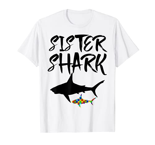 Sister Shark Tee Shirts Funny Women Sharks Tee Sister Love Camiseta
