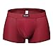 Produktbild Skxinn Boxer Boxershorts Herren Unterwäsche sportliche Retro Pants Mode Kunstseide Atmungsaktiv Bequem Underwear Shorts Unterhosen Sexy Briefs 8 Farben S-XL (Weinrot,Small)