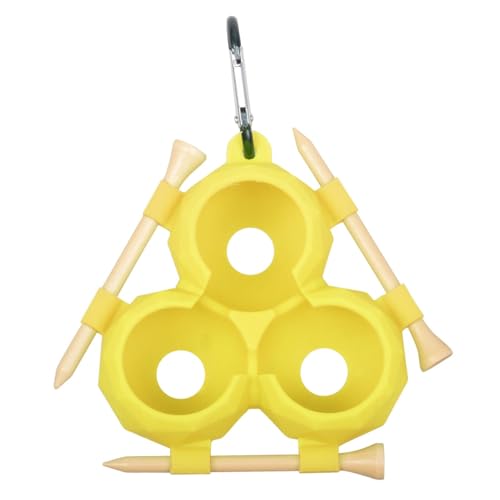 Portable Golf Ball Carry Bag - Golf and Golf Tee Silicone Carry Bag with Buckle,3-Balls Carrier Protective Portable Sleeve, Club Bag Accessoriesfor Golfers