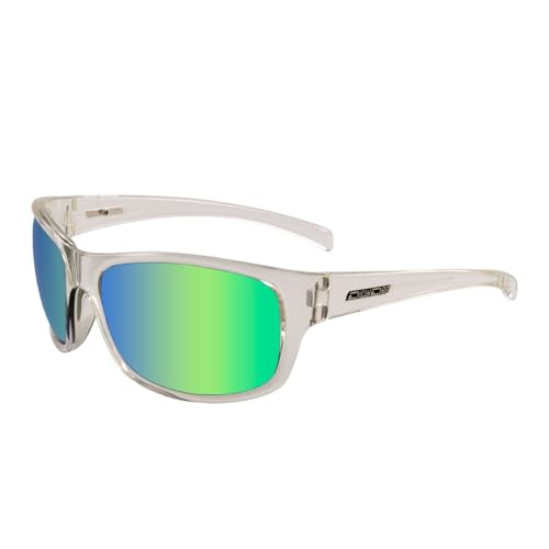 Image of Dirty Dog 53509 Crystal Crystal Shock Rectangle Sunglasses Polarised Driving Lens Category 3 Lens Mirrored Size 58mm