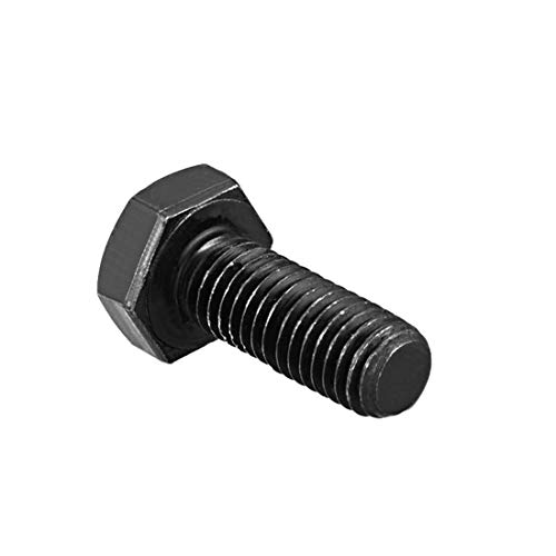 Image of uxcell M10x30mm Hex Head Left Hand Screw Bolts Fastener Carbon Steel Black 2pcs