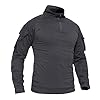 TACVASEN Men's Work Shirt Slim Fit Long Sleeve T-Shirt Grey Cotton Workout Sports Training Clothing Mens Fitness Exercise Tee Top , Grey, UK XXL (fit Chest 42 inch-45 inch) #1