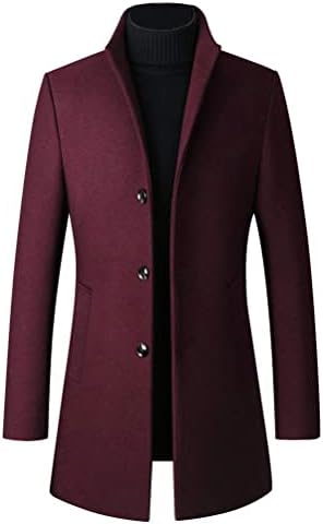 Minibee Men's Trench Woolen Coat Winter Stylish Long Slim Fit Lux...
