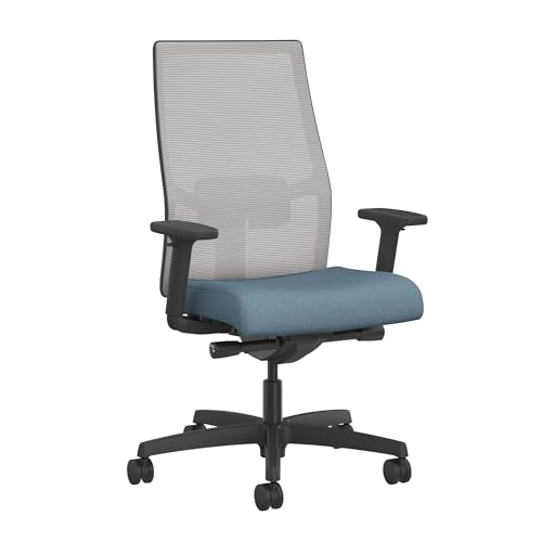 Image of HON Ignition 2.0 Ergonomic Office Chair, Adjustable Tilt, Swivel Wheels, Comfy for Long Hours, Home Office Desk Chairs, Blue