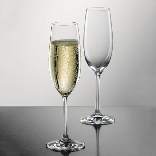Image of foresta Luxurious Stemmed Champagne Glasses Set of 6 (170ml), Sparkling Wine Glasses Set for Home Party || Wedding || Anniversary || Birthday || Christmas