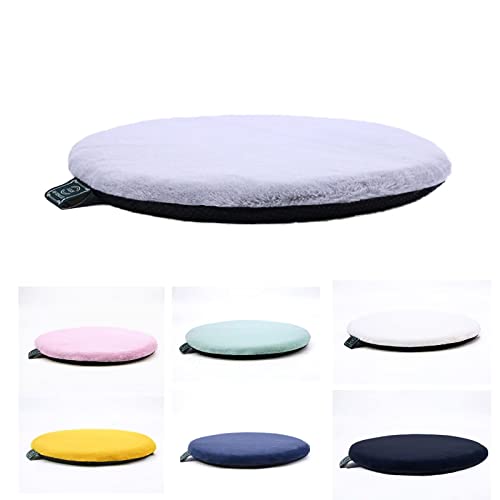 ZIBENE Galette De Chaise Scandinave Lot De 4, Coussin De Chaise Rond 40cm Dehoussable, Lavable AntidéRapante Galette Chaise Bistrot Anti Taches Dehoussable, Toucher...