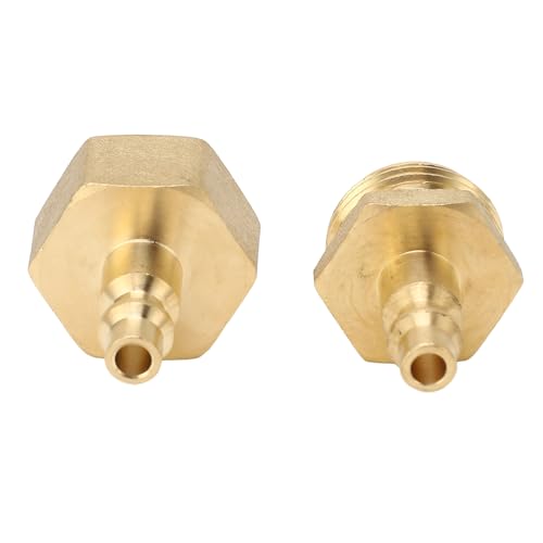 Image of Air Hose Fittings, Air Compressor Hose Fittings, Winterize Sprinkler Blow Out Adapter Air Compressor 1 /4in Quick Connect Plug To Garden Hose Pipe 3 /4in Threaded Adapter With Gasket
