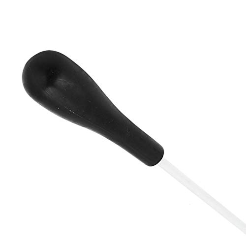 BQLZR Silver Fibre Glass Music Conductor Orchestra Choral Stick Black ABS Handle Set of 10