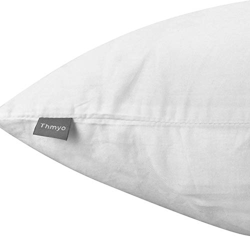 4-Pack 100% Cotton Comfortable Solid Decorative Throw Pillow Case,Thmyo Square Cushion Cover Pillowcase Sublimation Blank Pillow Covers Diy Throw Pillowcase For Sofa Bedroom(16X16 Inch/ 40X40Cm,White) #TOP7