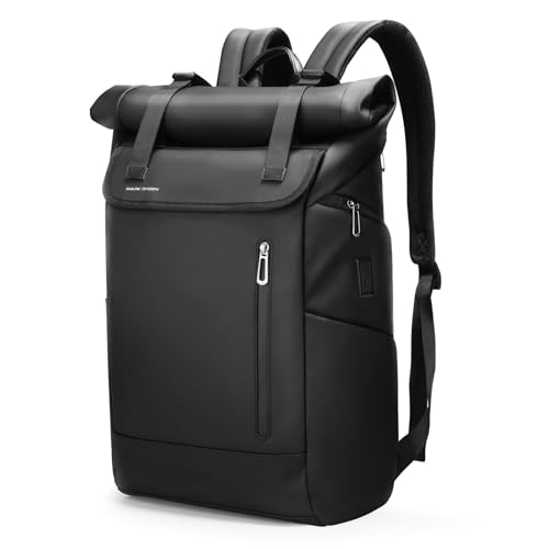 MARK RYDEN Rolltop Rucksack Herren, 20L-29L Wasserdicht Rucksack, 17,3 Zoll Laptop Rucksack Herren mit USB Ladeanschluss