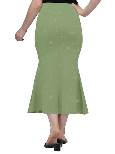 Image of Mehrang Stretchable Shimmer Saree Shapewear Petticoat for Women, Skirts for Women,Shape Wear Dress for Saree