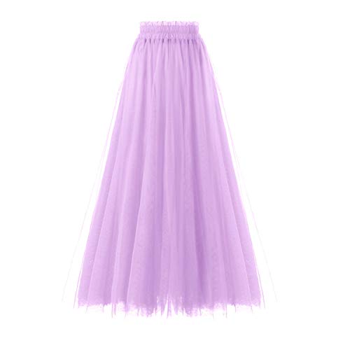 OBBUE Women's A Line Tulle Party Evening Tutu Skirts Tea Length