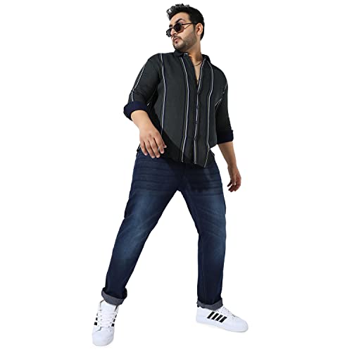 Image of Instafab Plus Men's Button Up Regular Fit Shirt for Casual Wear Modern Clothing Shirt Crafted with Regular Sleeve, Comfort Fit & High-Performance for Everyday Wear