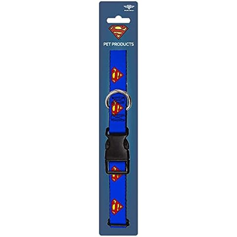 Buckle-Down Hundehalsband Kunststoff Clip Superman Shield blau 9 Cover