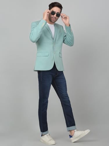 Image of Cantabil Self Design Full Sleeves Notch Lapel Casual Blazer for Men | Casual Blazer for Men | Men Blazer for Casual (P MBZC00057)
