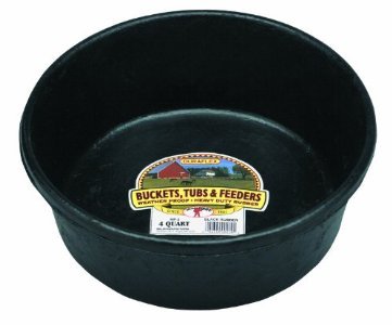 Little Giant Farm & Ag HP2 4 Quart Rubber Feed Pans