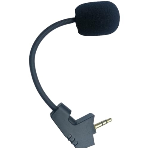 HIOPOIUYT Micrófono de repuesto para auriculares Y480 con cable para juegos con enchufe de 3,5 mm, funda de esponja con cancelación de ruido, color negro