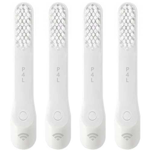 Recharge brosse à dents Quip grise : lot de 4 têtes souples contre la sensibilité dentaire