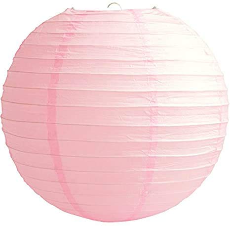 Matissa - Suspension/boule japonaise en papier pour mariage, anniversaire ou fête - 10/15/20/25/30/35/40 cm, rose bébé, 8'(20CM)