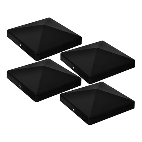 Zerodeko Tapas para Postes de Cerca de Jardín 4 Piezas 102 MM Plástico Resistente para Vallas Exterior Cubierta para Pilares y Reutilizable