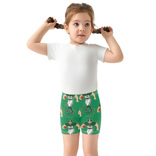 Joisal Toddler Girls Biker Shorts Cotton Shorts for Under Dress Cute Football Player Summer Kids 4t3